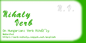 mihaly verb business card